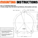 Forward 8-Inch Bench Vise Ductile Iron with Channel Steel and 360-Degree Swivel Base HY-30808-8In (8")