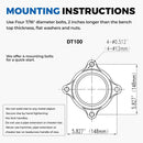 Forward HY-DT100-4IN Heavy Duty Bench Vise 360-Degree Swivel Base and Head with Anvil (4")