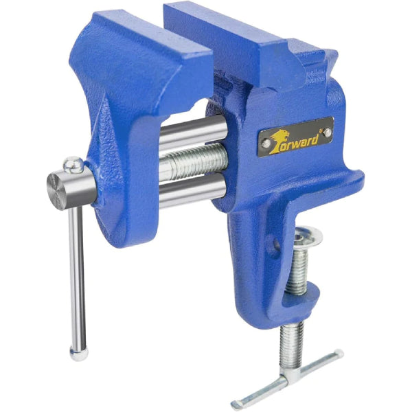 Forward Z30G Clamp-On Vise 3-Inch Jaw Width Portable Vise Guide-Post Bench Clamps for Woodworking, Drilling