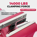 Forward Round Bench Vise 6 Inch Heavy Duty, 1760 Economic Industrial Vice with 360° Swivel Base, 6" Jaw Width, 7" Max Jaw Opening, 4" Throat Depth 72,000PSI Ductile Iron