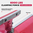 Forward Round Bench Vise, 1740B Economic Industrial Vice PRO with 360° Swivel Base, 4" Jaw Width, 4" Max Jaw Opening, 2-5/8" Throat Depth, 86,000PSI Ductile Iron