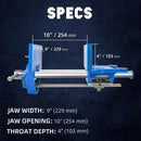Forward M90K 9-Inch Woodworking Vise Quick Release Rapid Action Heavy Duty Woodworker's Vise with Ductile Iron Stationary Body, 10" Jaw Opening