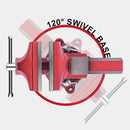 Forward 1304 4 Inch Home Vise Ductile Iron 4" Bench Vise Homeowner's Vice with Anvil and Swivel Base