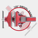 Forward 1305 5 Inch Home Vise Ductile Iron 5" Bench Vise Homeowner's Vice with Anvil and Swivel Base