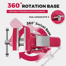 Forward Round Bench Vise, 1740B Economic Industrial Vice PRO with 360° Swivel Base, 4" Jaw Width, 4" Max Jaw Opening, 2-5/8" Throat Depth, 86,000PSI Ductile Iron