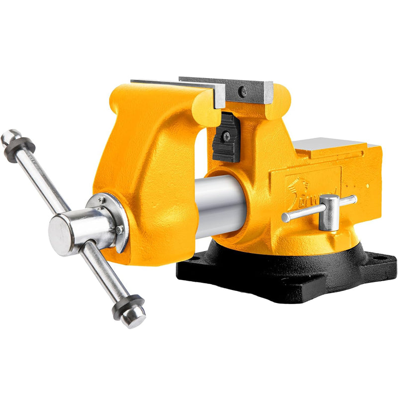 Forward Round Bench Vise, 4-1/2" Jaw Width, 4-1/2" Max Jaw Opening, 3-1/2" Throat Depth, 360° Swivel Base Ductile Iron Industrial Vice (1745A)