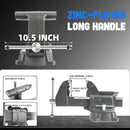 Forward CR80A-8In Bench Vise 190 Degrees Swivel Base Heavy Duty with Anvil (8")