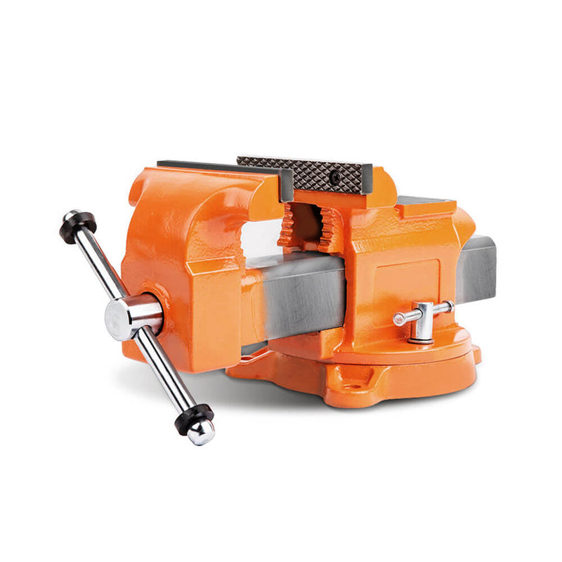 Forward 4-Inch Bench Vise Ductile Iron with Channel Steel and 360-Degree Swivel Base HY-30404-4In (4")