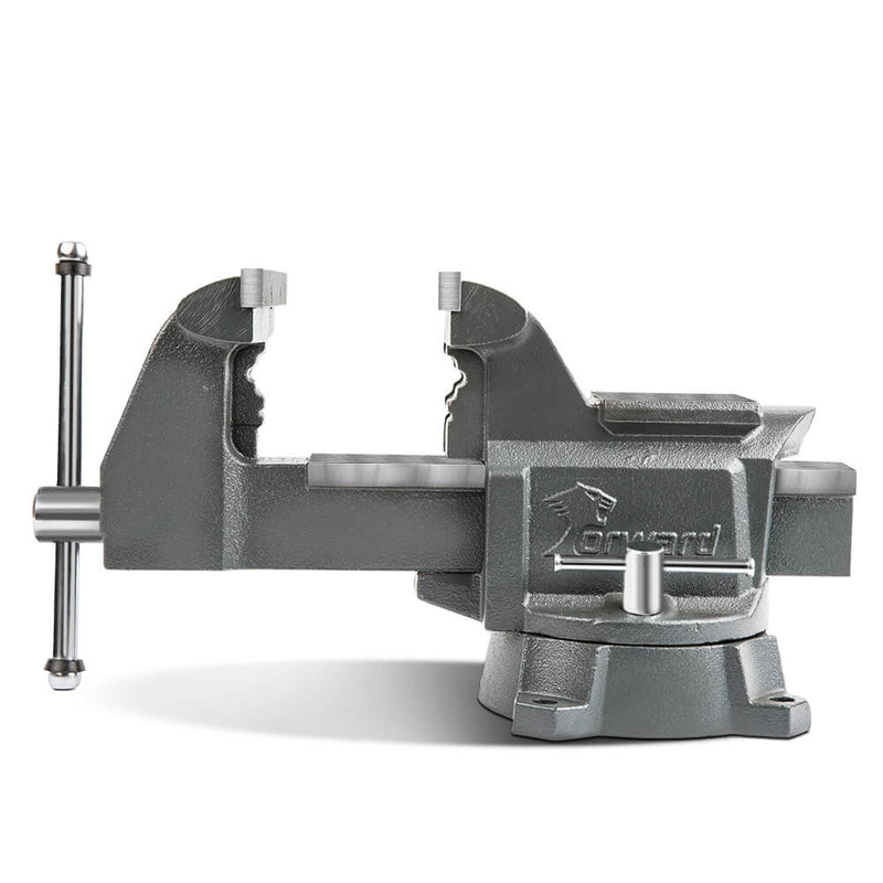 Forward CR60A 6.5-Inch Bench Vise Swivel Base Heavy Duty with Anvil (6 1/2") Gray